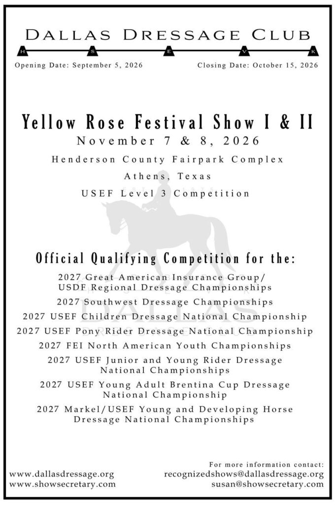 2026 Yellow Rose Show I & II DATE CHANGE - banner