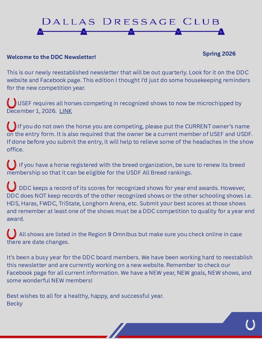 DDC Spring Newsletter 2026